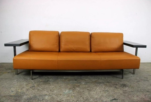 Rolf Benz Dono6100 couch three seater brown leather extendable sofa