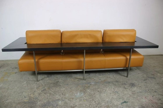 Image 1 of Divano Rolf Benz Dono6100 a tre posti in pelle marrone estensibile