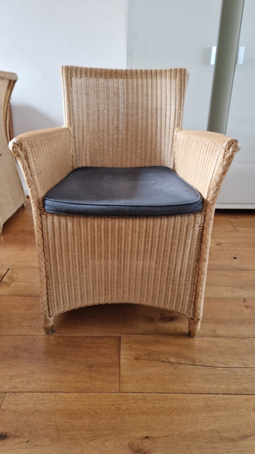 4x Lloyd Loom Dining Chairs