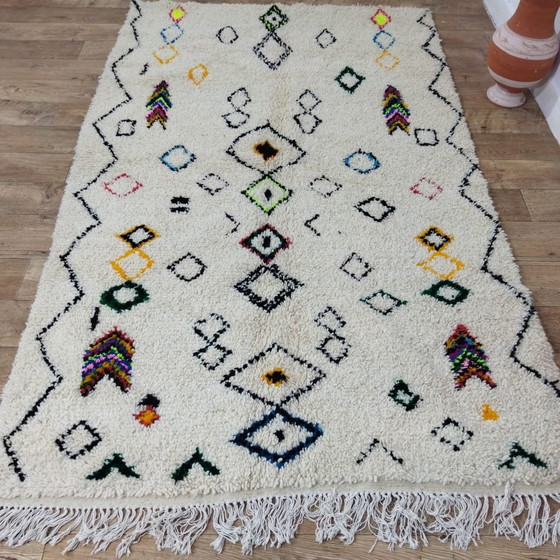 Image 1 of Handmade Beni Ouarain Wool Carpet - Authentic Berber Carpets From Morocco