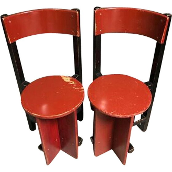 Image 1 of Pair of vintage Piet Blom Bastille chairs, 1960