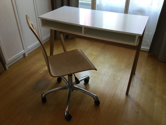 Image 1 of 2x Desk Table And Desk Chair