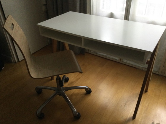 Image 1 of 2x Desk Table And Desk Chair