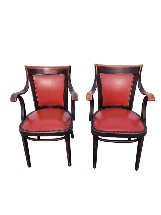 Image 1 of Set Of Two Original Thonet Armchairs By Adolf Loos