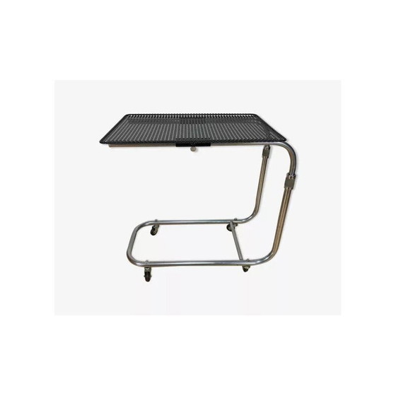 Image 1 of Vintage modular serving cart in perforated sheet metal and chrome, 1950s