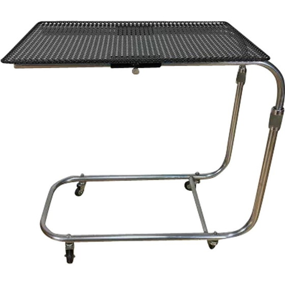 Image 1 of Vintage modular serving cart in perforated sheet metal and chrome, 1950s