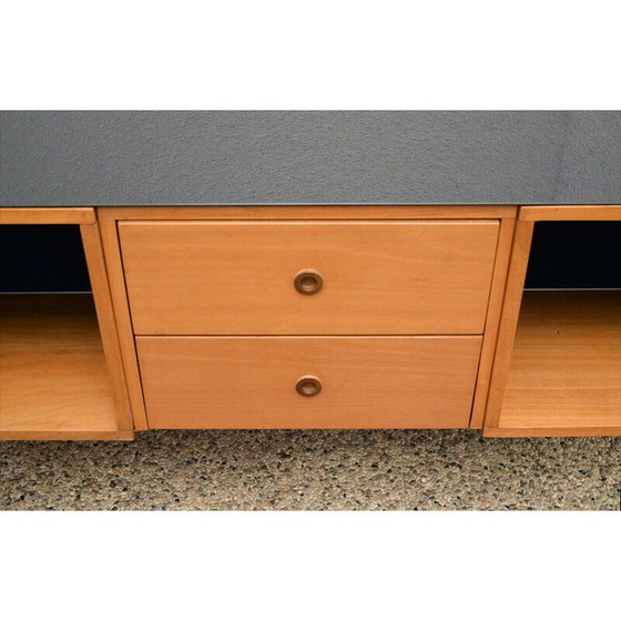 Image 1 of Vintage Italian sideboard in ash wood and glass, 1950s