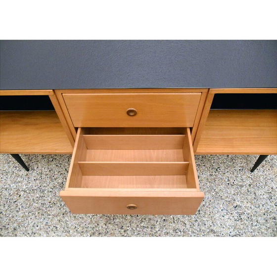 Image 1 of Vintage Italian sideboard in ash wood and glass, 1950s