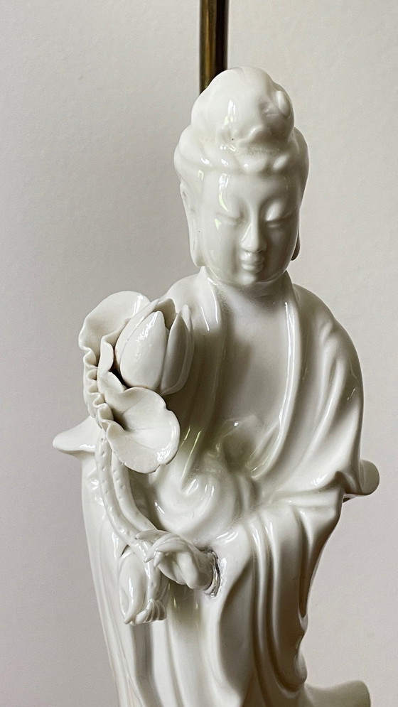 Image 1 of Geisha lamp Chinese porcelain Early 20th century