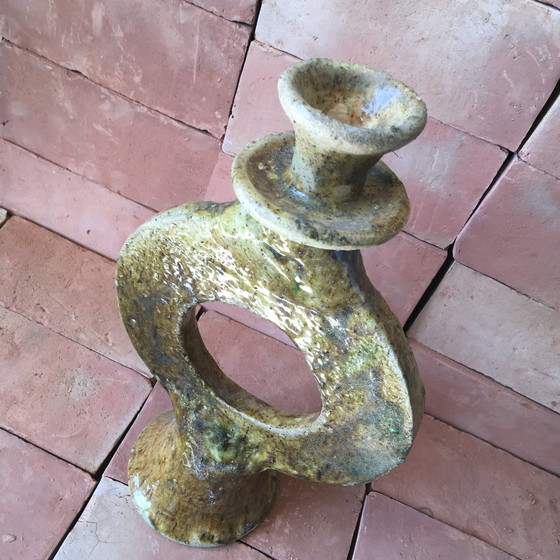 Image 1 of Tamegroute Pottery Candlestick