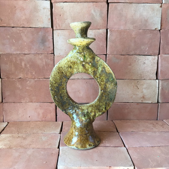 Image 1 of Tamegroute Pottery Candlestick