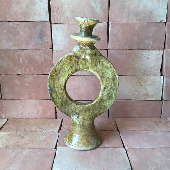 Image 1 of Tamegroute Pottery Candlestick