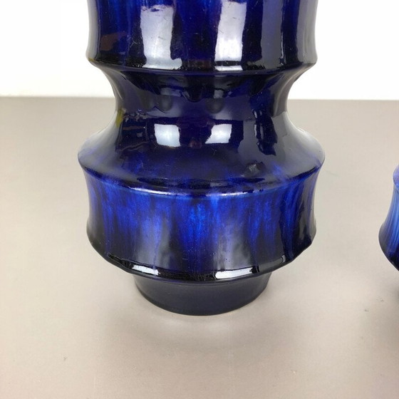 Image 1 of Pair of vintage ceramic vases for Scheurich series 484, Germany 1970