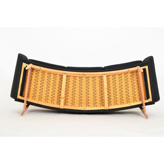 Image 1 of Vintage Swedish Oak Curved Sofa and Chair Johannes Andersen Trensums 1960s