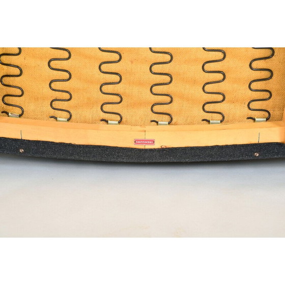 Image 1 of Vintage Swedish Oak Curved Sofa and Chair Johannes Andersen Trensums 1960s