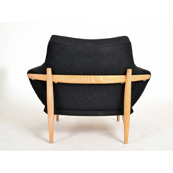 Image 1 of Vintage Swedish Oak Curved Sofa and Chair Johannes Andersen Trensums 1960s