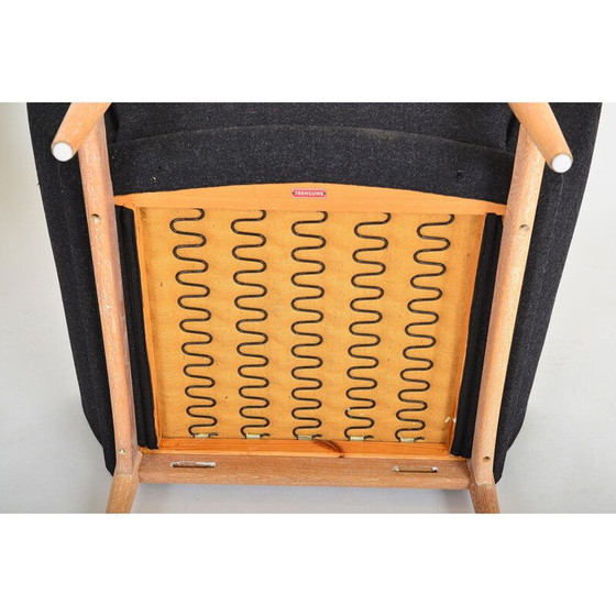 Image 1 of Vintage Swedish Oak Curved Sofa and Chair Johannes Andersen Trensums 1960s