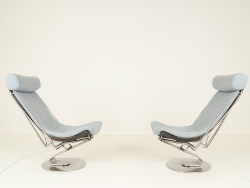 Lounge Chairs Model Interdane By Oluf Lund For Trio-Line, Denmark, 1990S