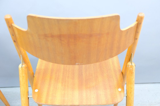 Image 1 of Vintage SE18 folding chairs by Egon Eiermann for Wilde + Spieth, set of 4