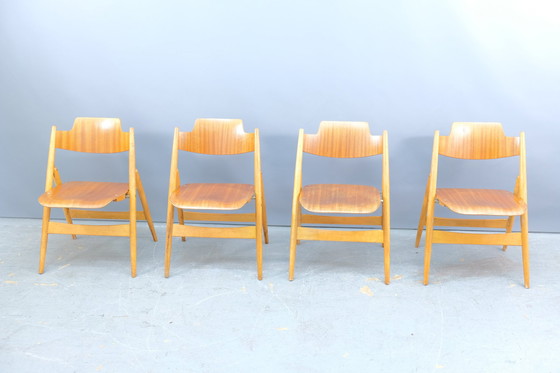 Image 1 of Vintage SE18 folding chairs by Egon Eiermann for Wilde + Spieth, set of 4