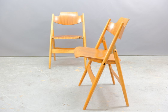 Image 1 of Vintage SE18 folding chairs by Egon Eiermann for Wilde + Spieth, set of 4