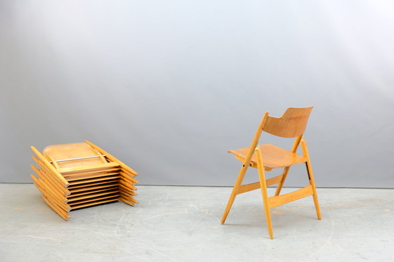 Image 1 of Vintage SE18 folding chairs by Egon Eiermann for Wilde + Spieth, set of 4