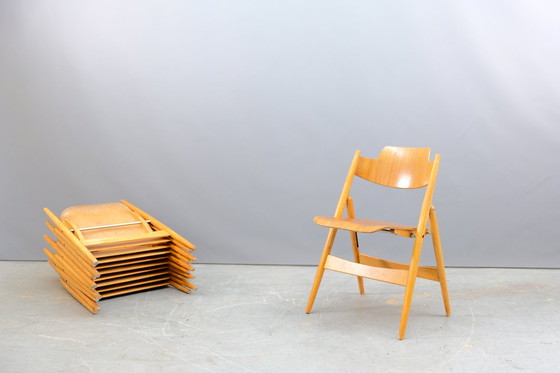 Image 1 of Vintage SE18 folding chairs by Egon Eiermann for Wilde + Spieth, set of 4