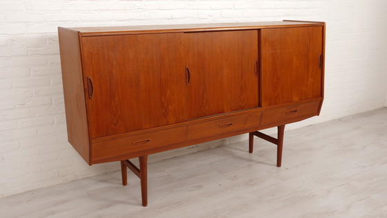 Image 1 of Credenza alta vintage | Teak | Mobiletto porta stoviglie | 180 cm