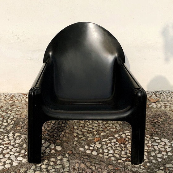 Image 1 of Pair of vintage Black Model 4794 Lounge Chairs by Gae Aulenti for Kartell, Italian 1970s