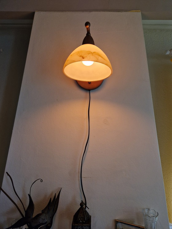 Image 1 of Vandeheg 447902 wall lamp with milk glass shade