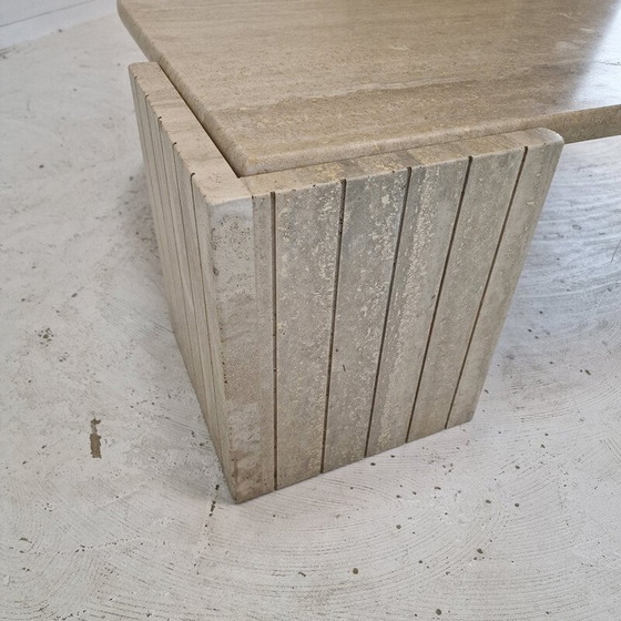 Image 1 of Vintage travertine coffee table, Italy 1980