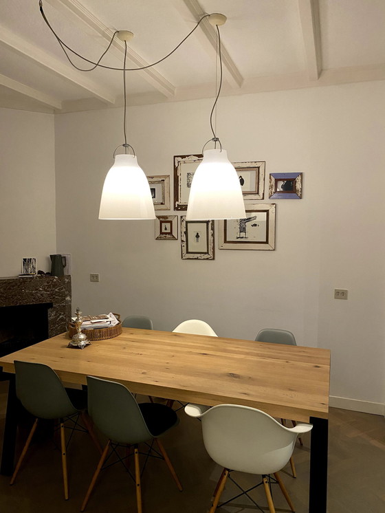 Image 1 of 2x Caravaggio P3 Opal Pendant Lamp Fritz Hansen