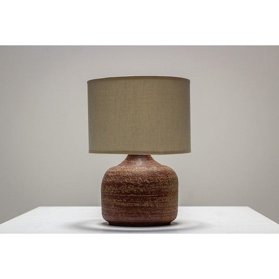 Image 1 of Vintage table lamp cooked by oxidation by Jacques Pouchain, 1960