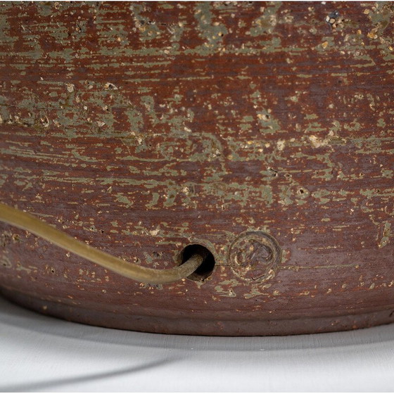 Image 1 of Vintage table lamp cooked by oxidation by Jacques Pouchain, 1960