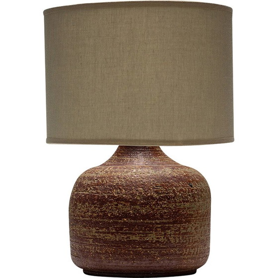 Image 1 of Vintage table lamp cooked by oxidation by Jacques Pouchain, 1960