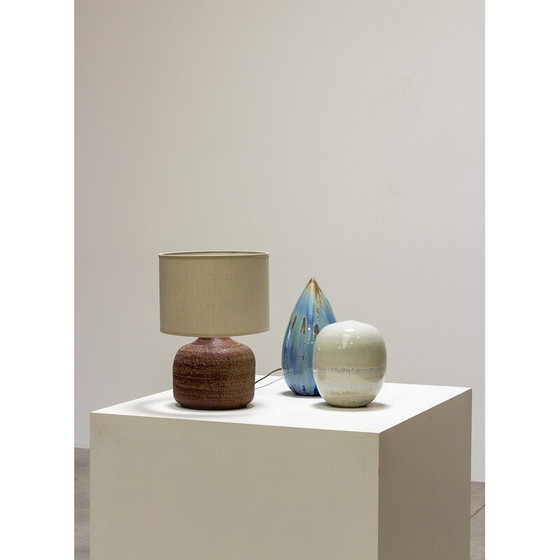 Image 1 of Vintage table lamp cooked by oxidation by Jacques Pouchain, 1960