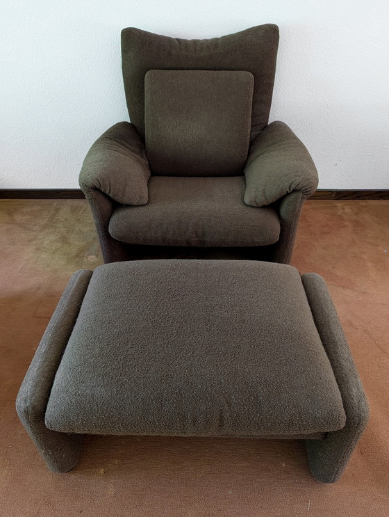 Image 1 of Cassina Maralunga Armchair and Ottoman