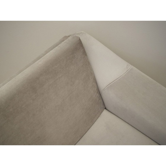 Image 1 of Vintage grey velour sofa, Denmark 1980s