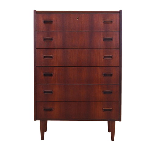 Teak Chest Of Drawers, Danish Design, 1970S, Production: Denmark