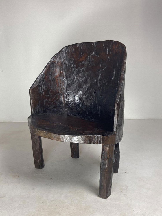 Image 1 of Wabi Sabi Brutalist Indian Naga Tribal Chair, 1890S