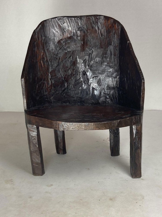 Image 1 of Wabi Sabi Brutalist Indian Naga Tribal Chair, 1890S