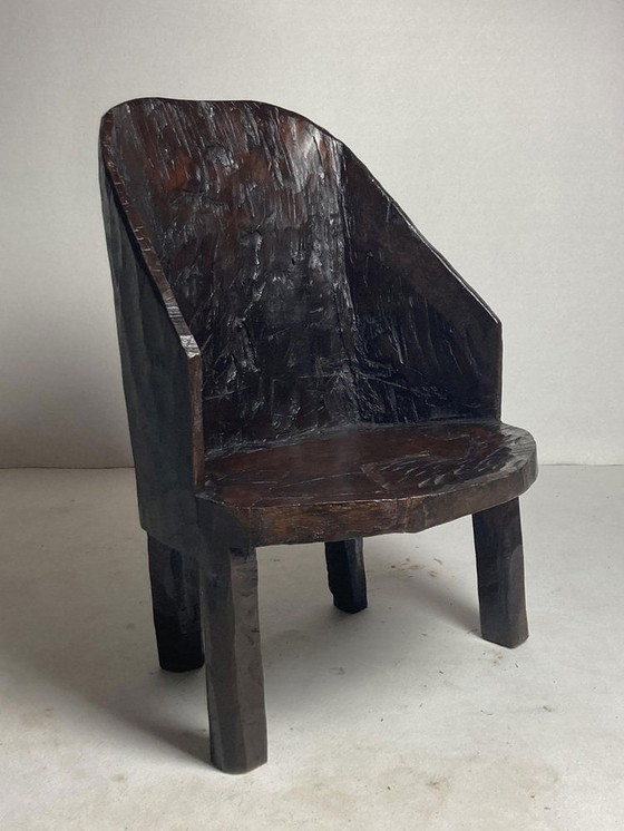 Image 1 of Wabi Sabi Brutalist Indian Naga Tribal Chair, 1890S