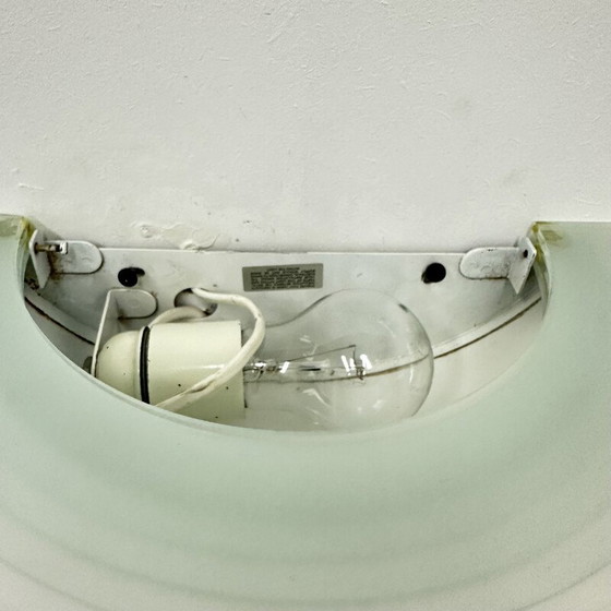 Image 1 of Pair of vintage wall lamps in chrome and glass, 1980s