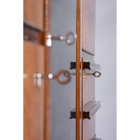 Image 1 of Vintage Art Deco walnut bookcase sideboard, Czechoslovakia 1920