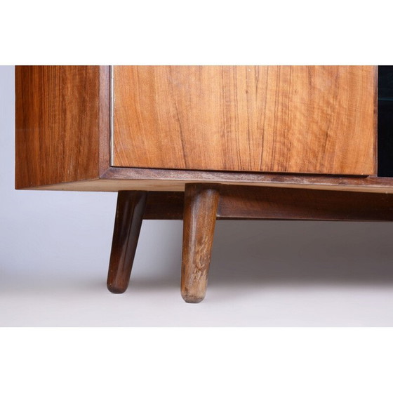 Image 1 of Vintage Art Deco walnut bookcase sideboard, Czechoslovakia 1920