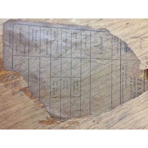 Image 1 of Mesa auxiliar de mediados de siglo en madera con doble bandeja - década de 1930