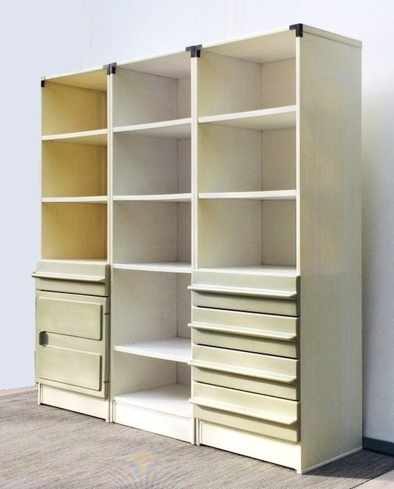 Image 1 of Set 3 Wall Cabinets By Guy Bernard For Meurop. Vintage 70S