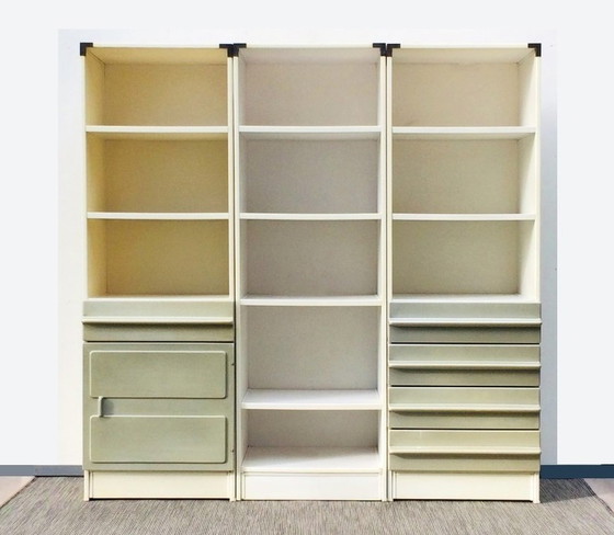 Image 1 of Set 3 Wall Cabinets By Guy Bernard For Meurop. Vintage 70S