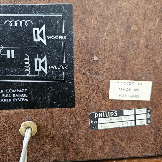 Image 1 of Ensemble d'enceintes vintage Philips