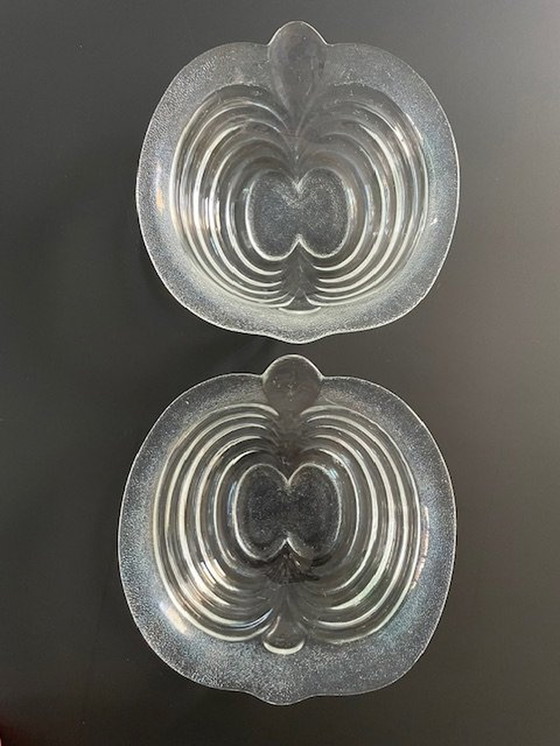 Image 1 of 2 Glass Bowls Apple Shape